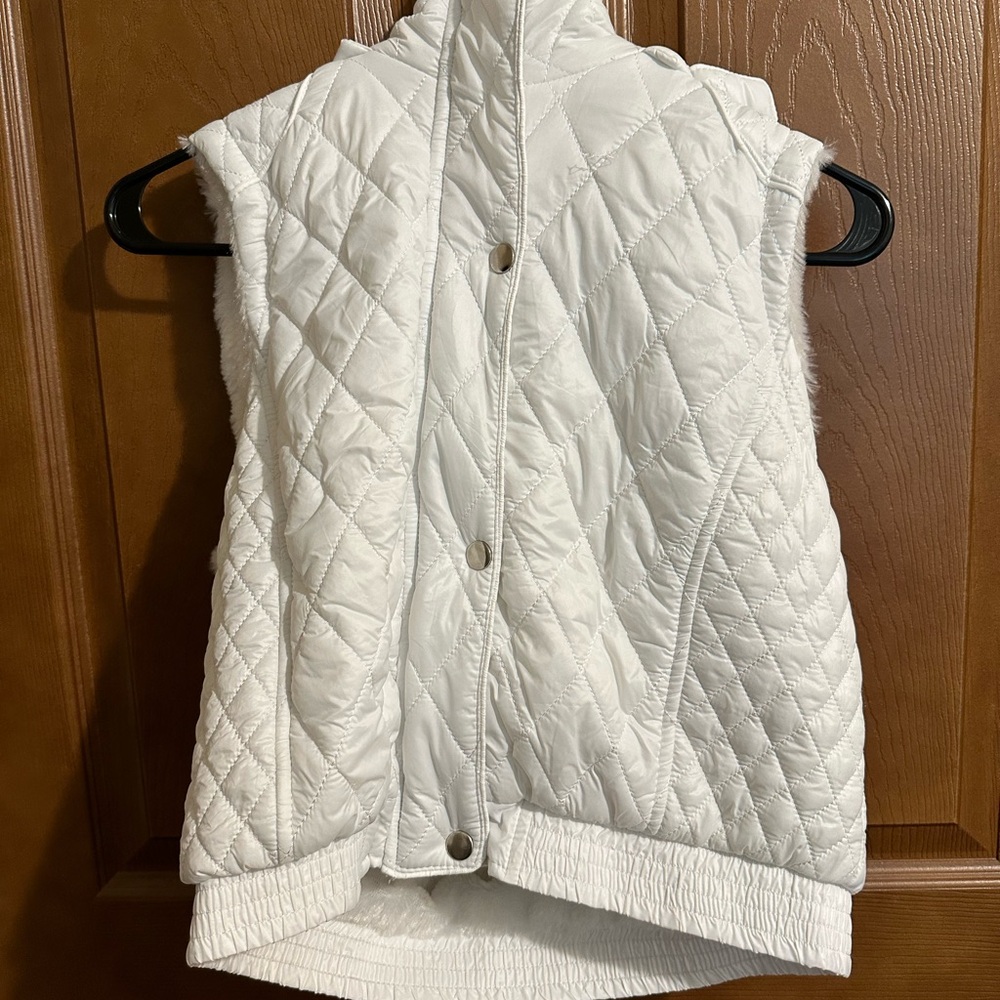 Haute Monde Fur Lined White Vest